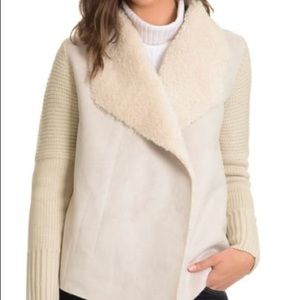 Faux fur, faux suede jacket